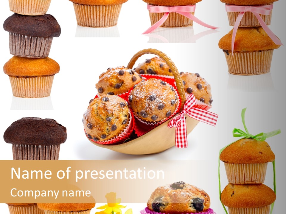 Berry Blueberry Object PowerPoint Template