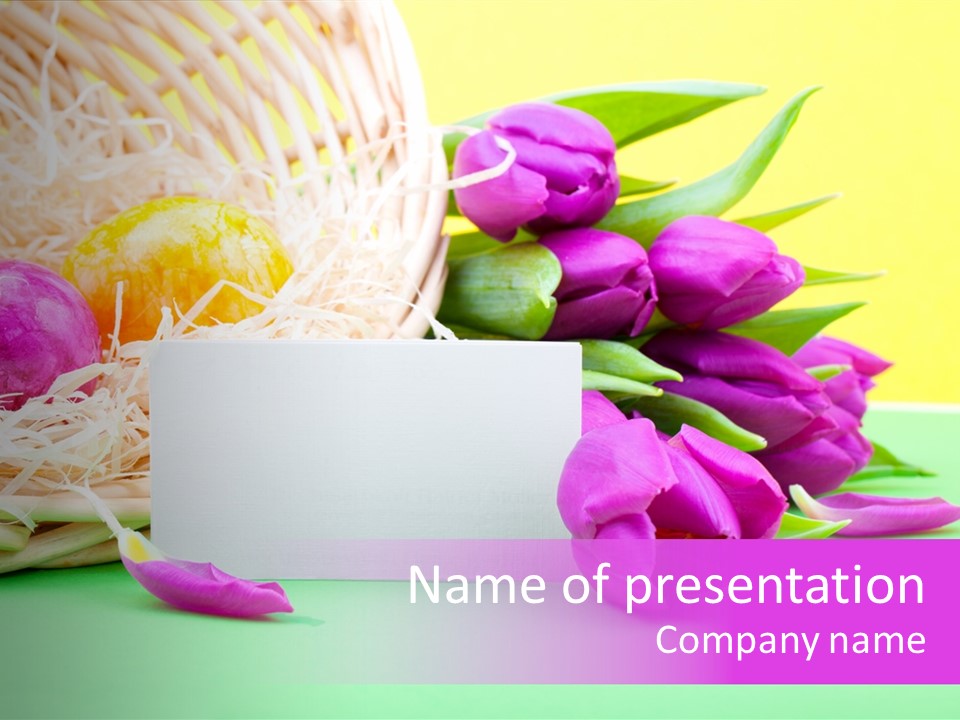 Petal Spring Flower Celebrate PowerPoint Template