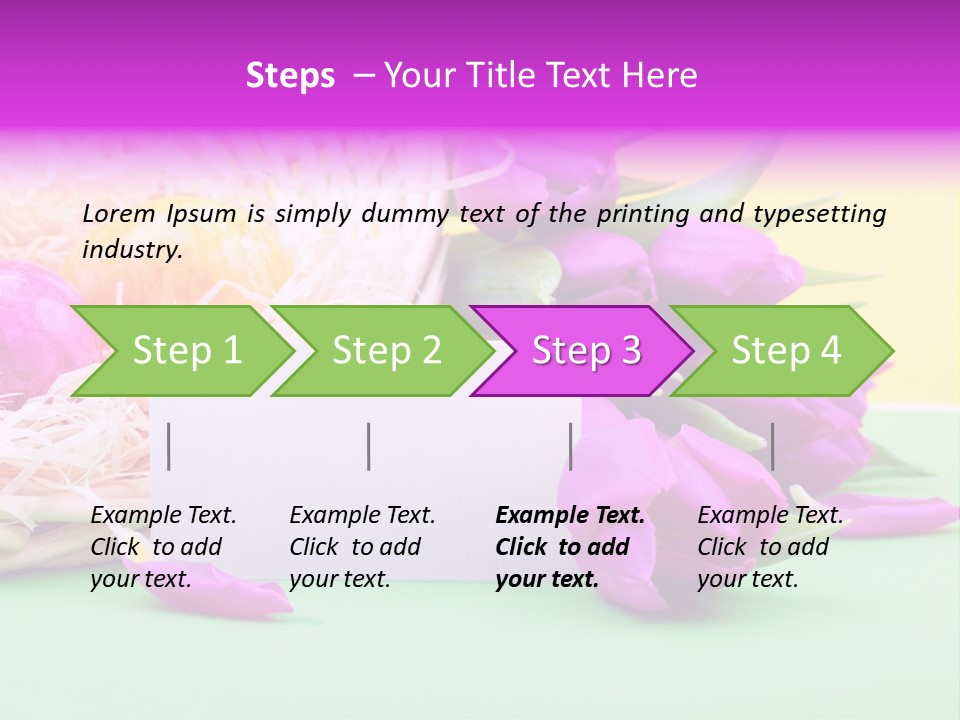 Petal Spring Flower Celebrate PowerPoint Template