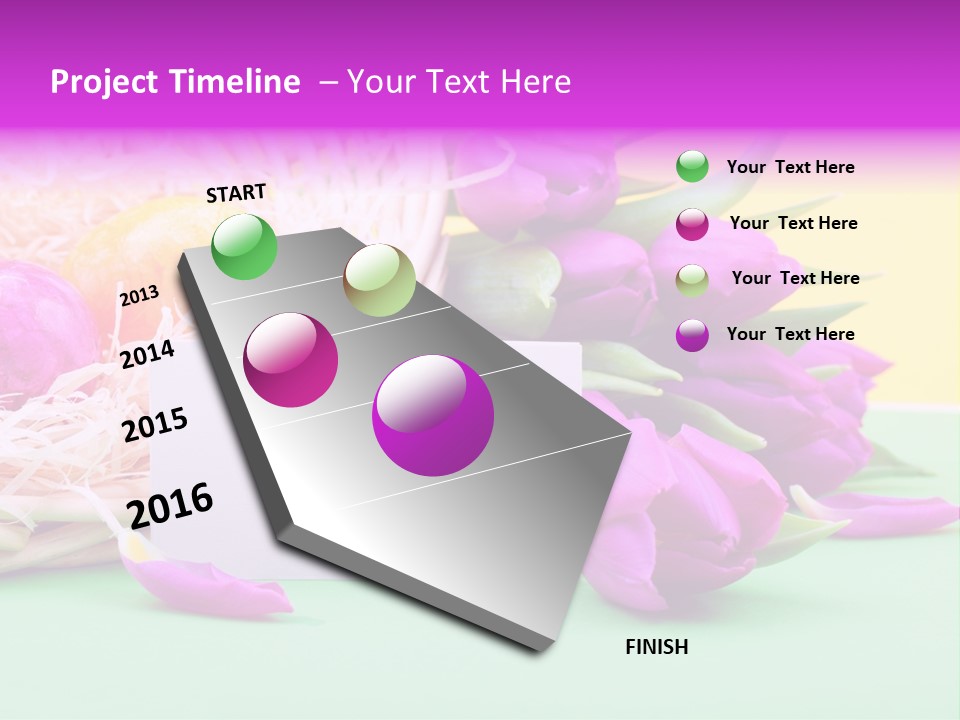 Petal Spring Flower Celebrate PowerPoint Template
