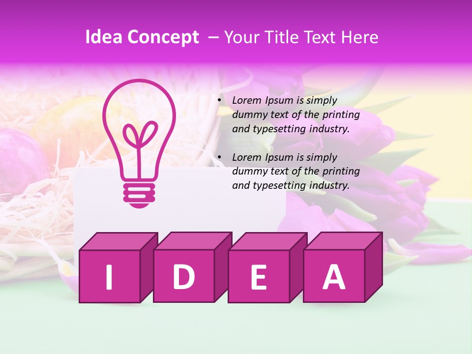 Petal Spring Flower Celebrate PowerPoint Template