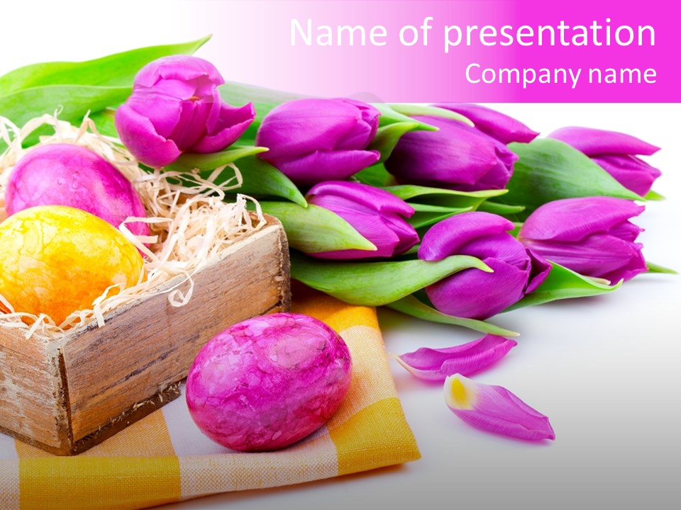 Isolated Table Decoration Tulip PowerPoint Template