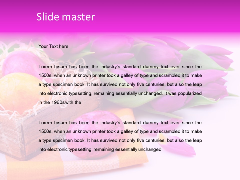 Isolated Table Decoration Tulip PowerPoint Template