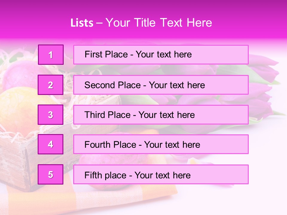 Isolated Table Decoration Tulip PowerPoint Template