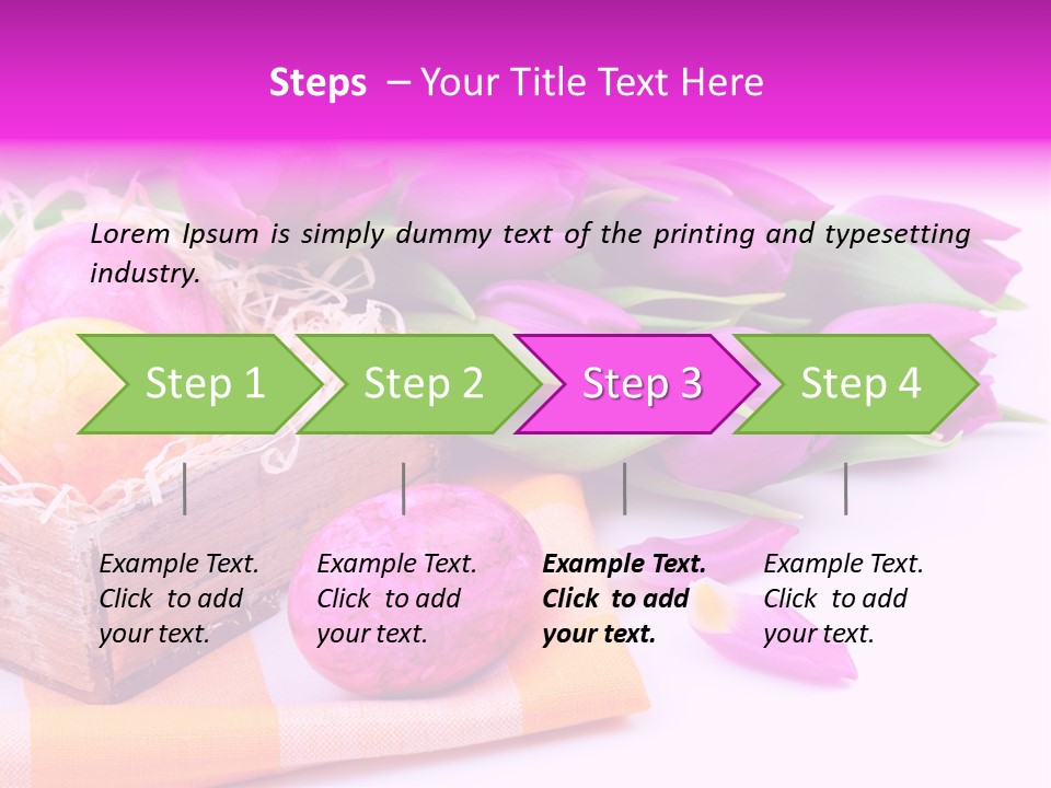 Isolated Table Decoration Tulip PowerPoint Template