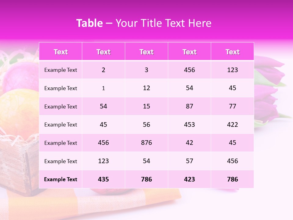 Isolated Table Decoration Tulip PowerPoint Template