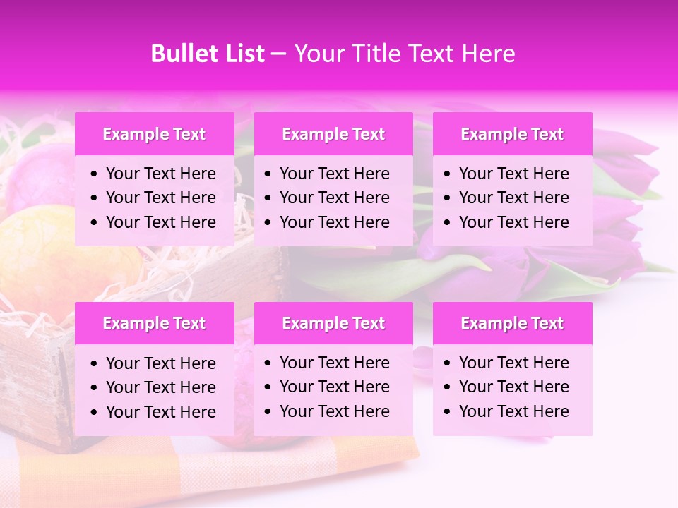 Isolated Table Decoration Tulip PowerPoint Template