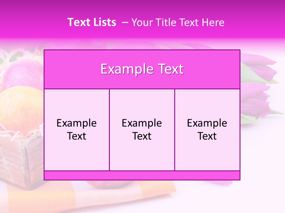 Isolated Table Decoration Tulip PowerPoint Template