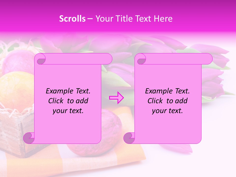 Isolated Table Decoration Tulip PowerPoint Template