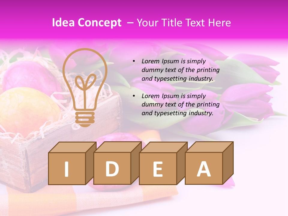 Isolated Table Decoration Tulip PowerPoint Template