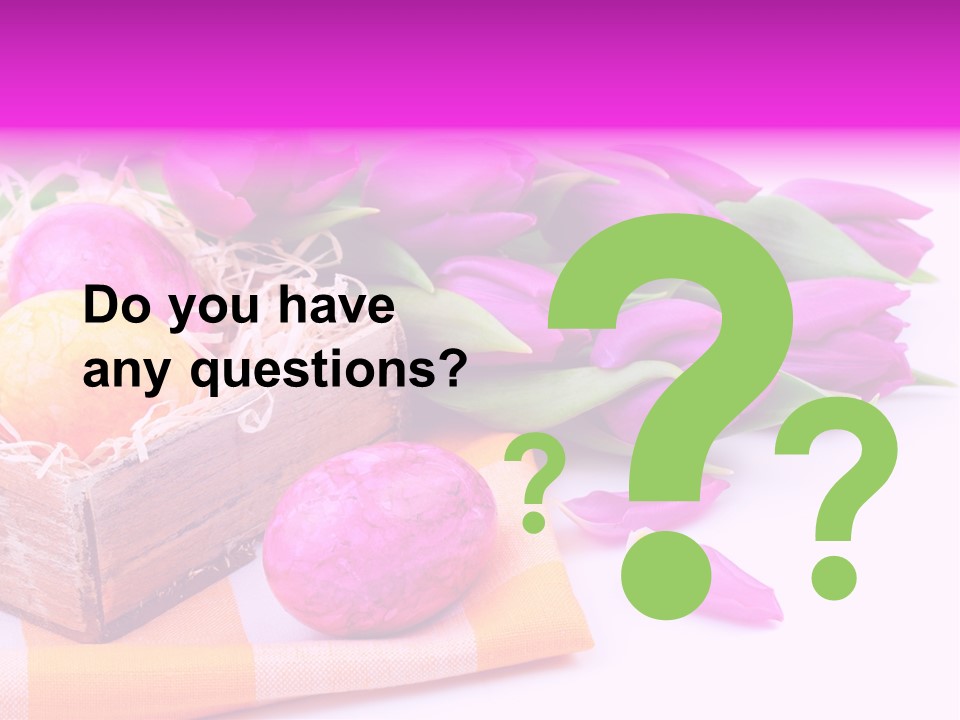 Isolated Table Decoration Tulip PowerPoint Template