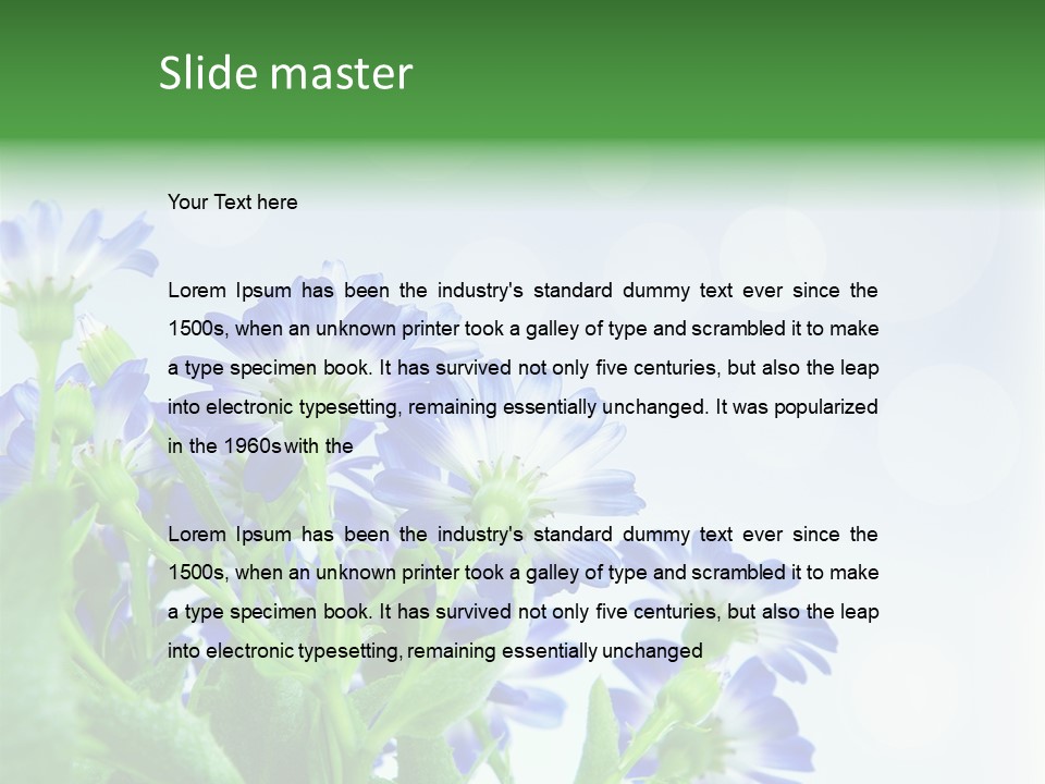 Bloom Blue Bokeh PowerPoint Template