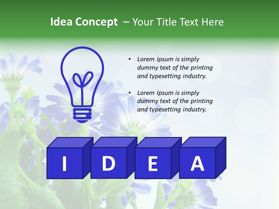 Bloom Blue Bokeh PowerPoint Template