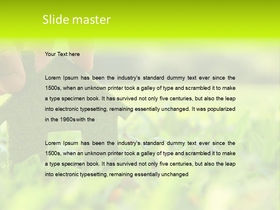 Environment Grass Abstract PowerPoint Template