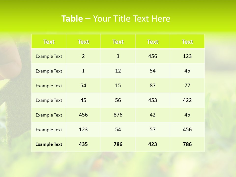 Environment Grass Abstract PowerPoint Template