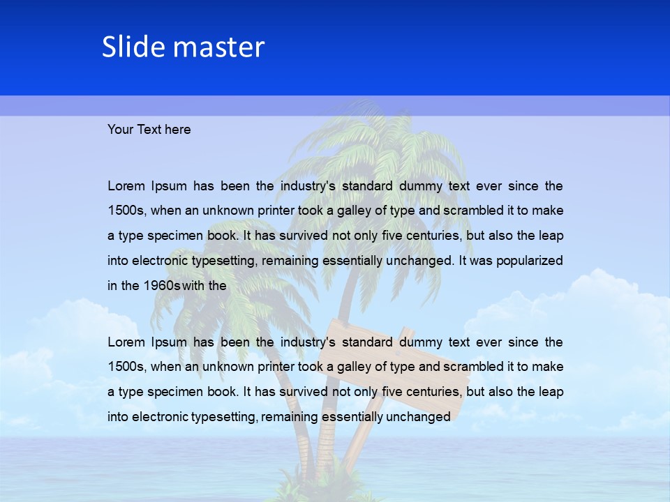 Paradise Leisure Tourism PowerPoint Template