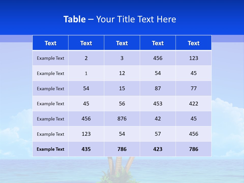 Paradise Leisure Tourism PowerPoint Template