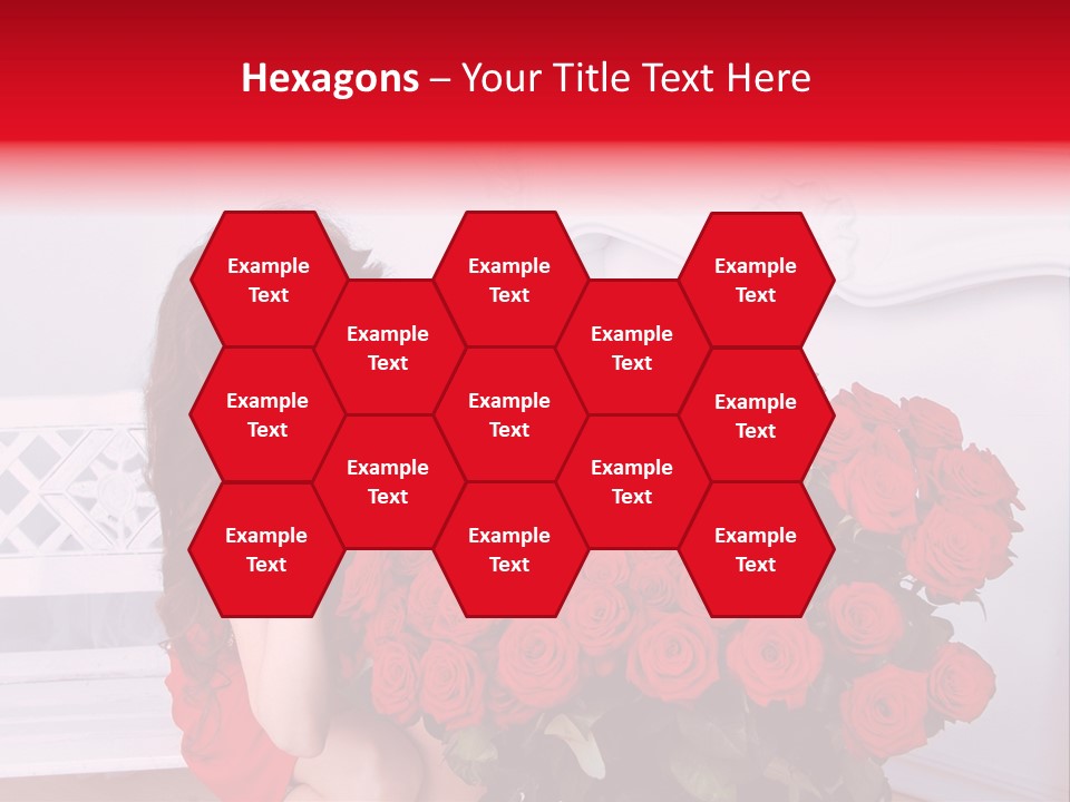 Bouquet Of Roses Attractive Portrait PowerPoint Template