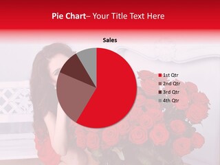 Bouquet Of Roses Attractive Portrait PowerPoint Template