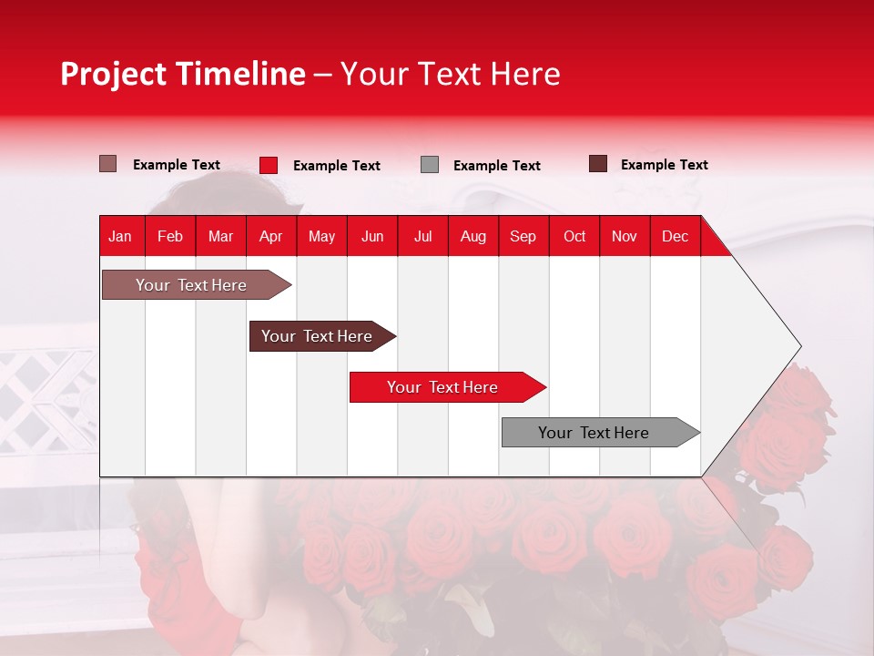 Bouquet Of Roses Attractive Portrait PowerPoint Template