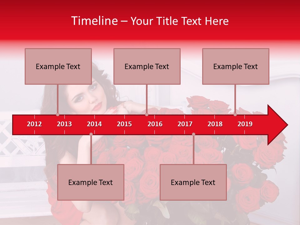 Bouquet Of Roses Attractive Portrait PowerPoint Template