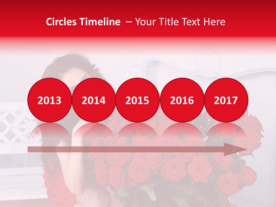 Bouquet Of Roses Attractive Portrait PowerPoint Template