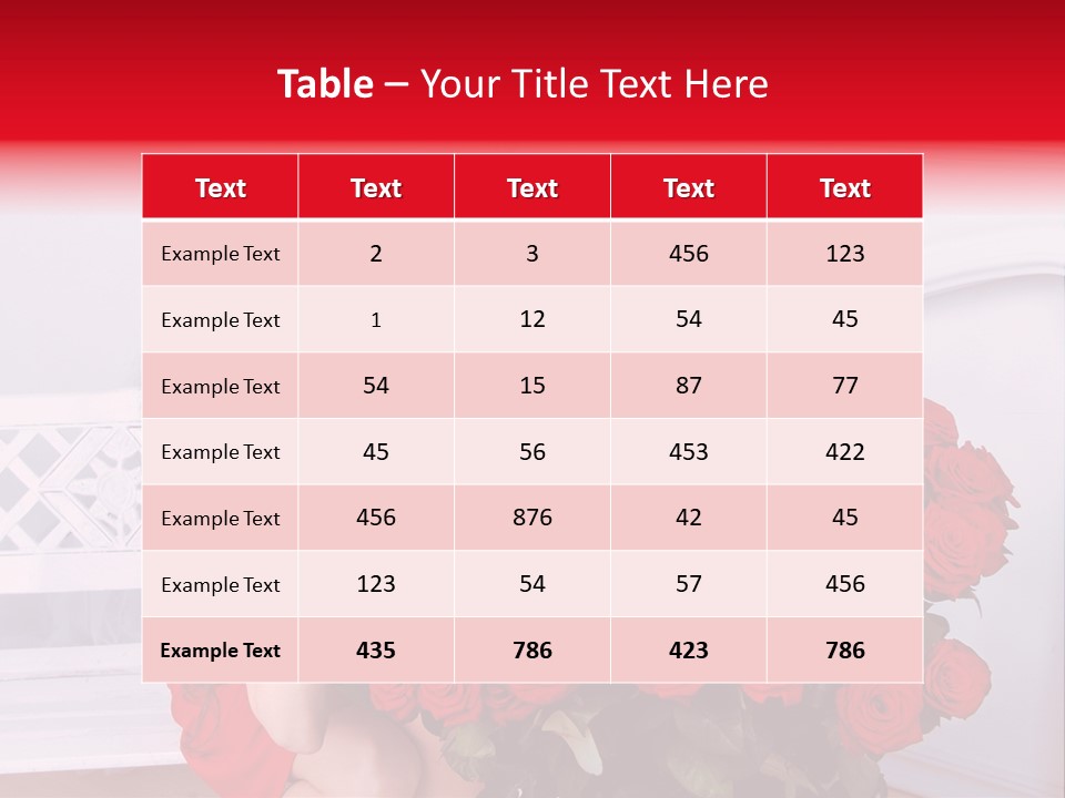 Bouquet Of Roses Attractive Portrait PowerPoint Template