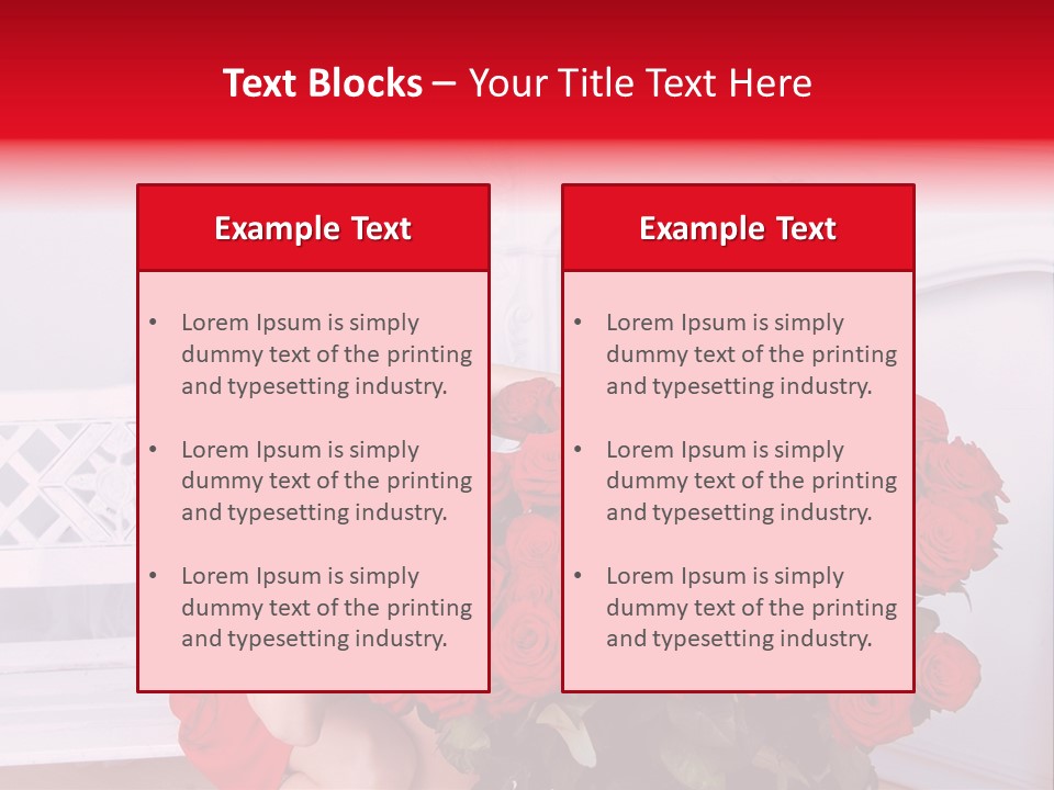 Bouquet Of Roses Attractive Portrait PowerPoint Template