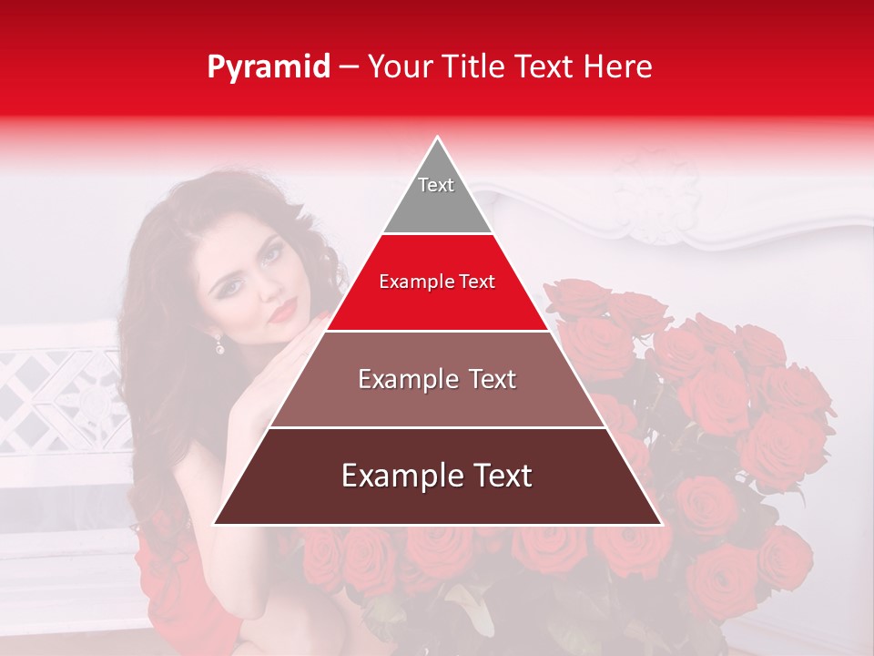 Bouquet Of Roses Attractive Portrait PowerPoint Template