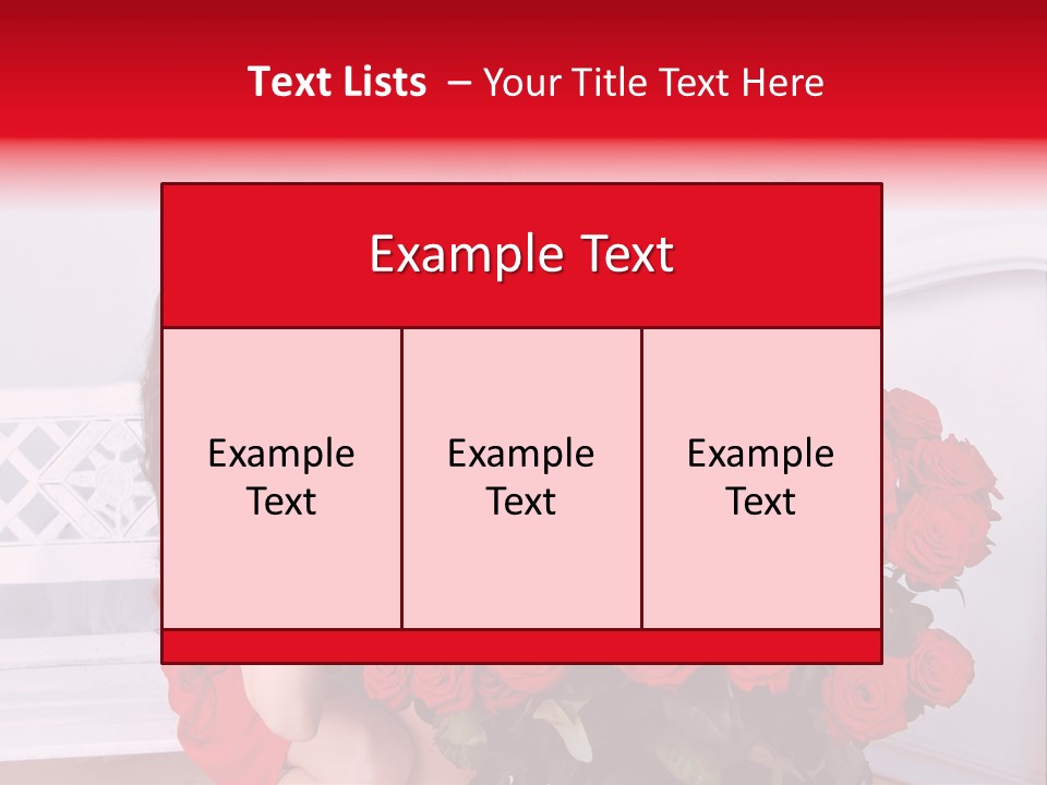 Bouquet Of Roses Attractive Portrait PowerPoint Template