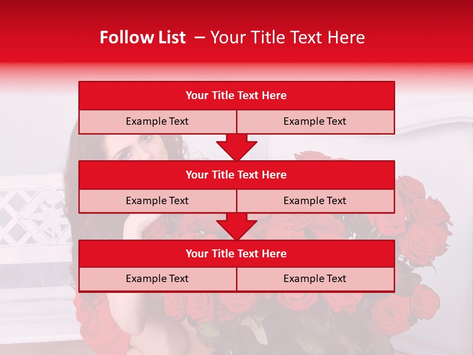 Bouquet Of Roses Attractive Portrait PowerPoint Template