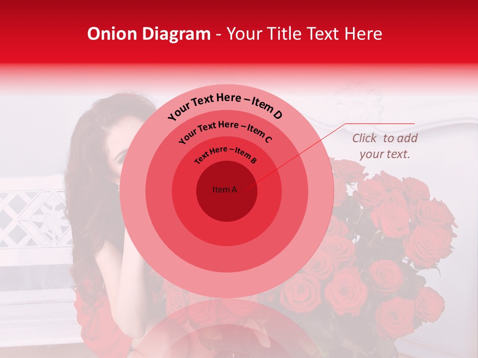 Bouquet Of Roses Attractive Portrait PowerPoint Template