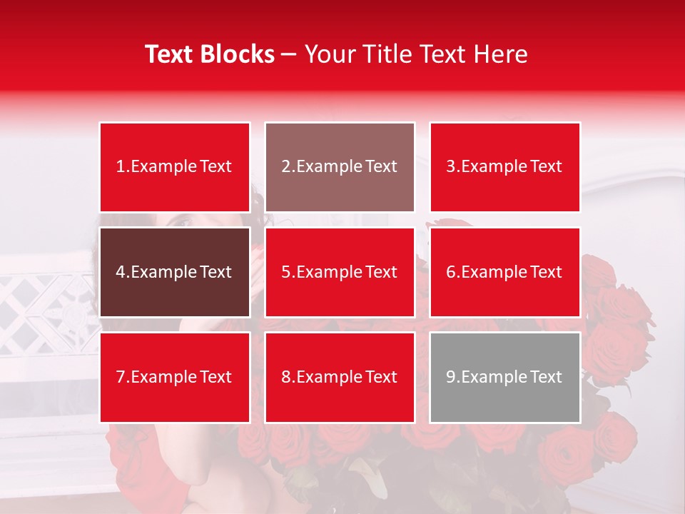 Bouquet Of Roses Attractive Portrait PowerPoint Template