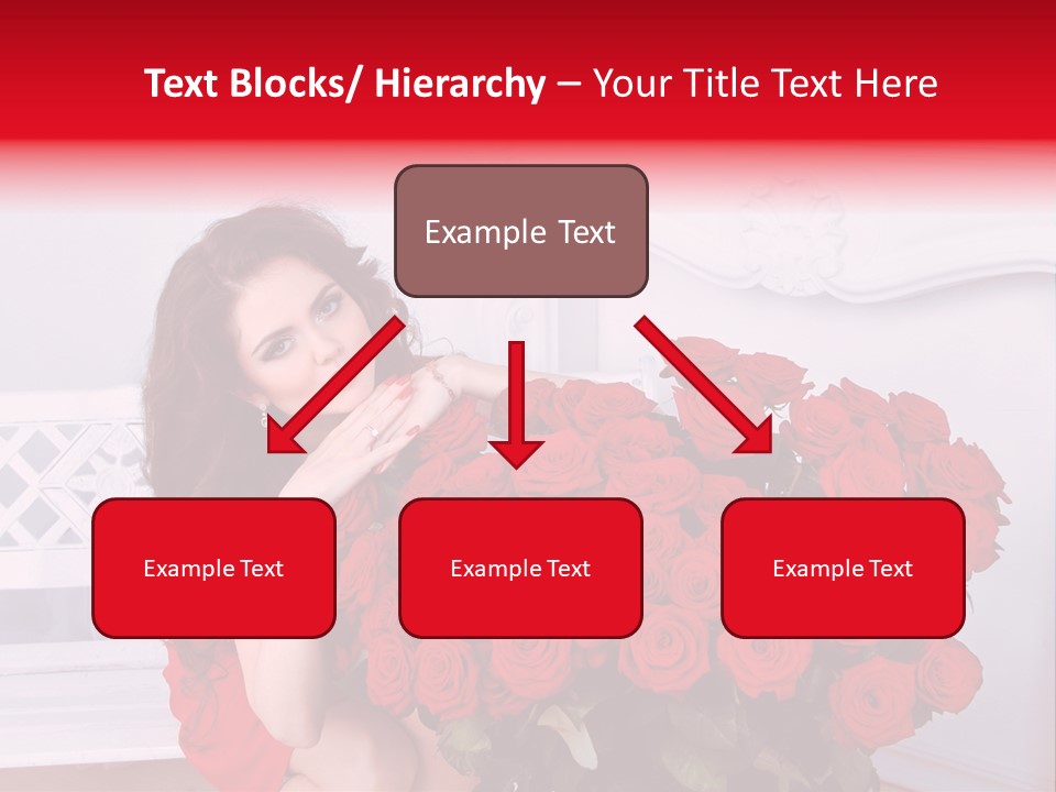 Bouquet Of Roses Attractive Portrait PowerPoint Template