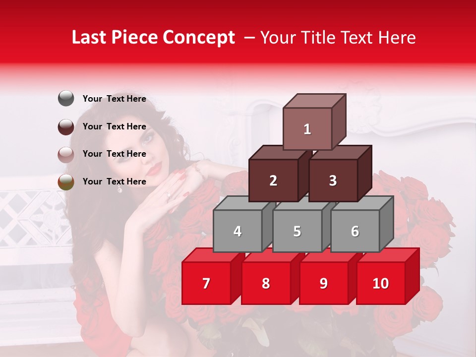 Bouquet Of Roses Attractive Portrait PowerPoint Template