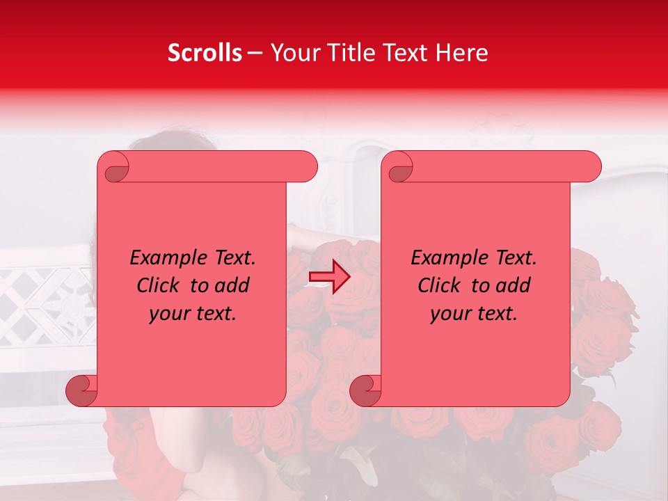 Bouquet Of Roses Attractive Portrait PowerPoint Template