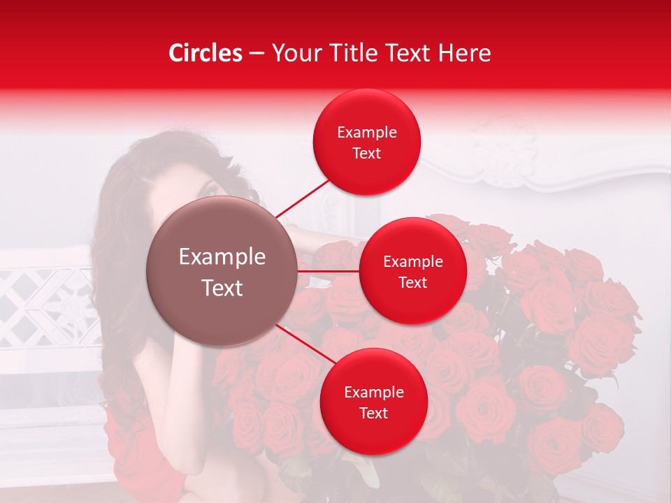 Bouquet Of Roses Attractive Portrait PowerPoint Template