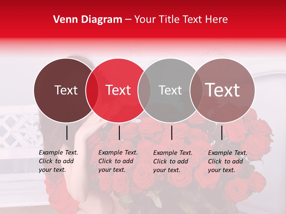 Bouquet Of Roses Attractive Portrait PowerPoint Template