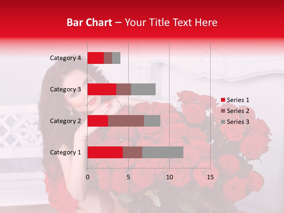 Bouquet Of Roses Attractive Portrait PowerPoint Template