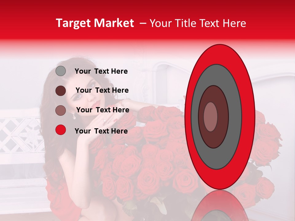 Bouquet Of Roses Attractive Portrait PowerPoint Template