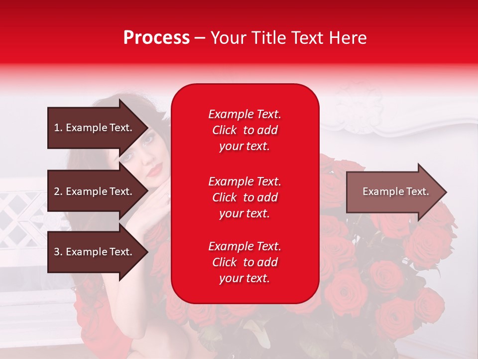 Bouquet Of Roses Attractive Portrait PowerPoint Template