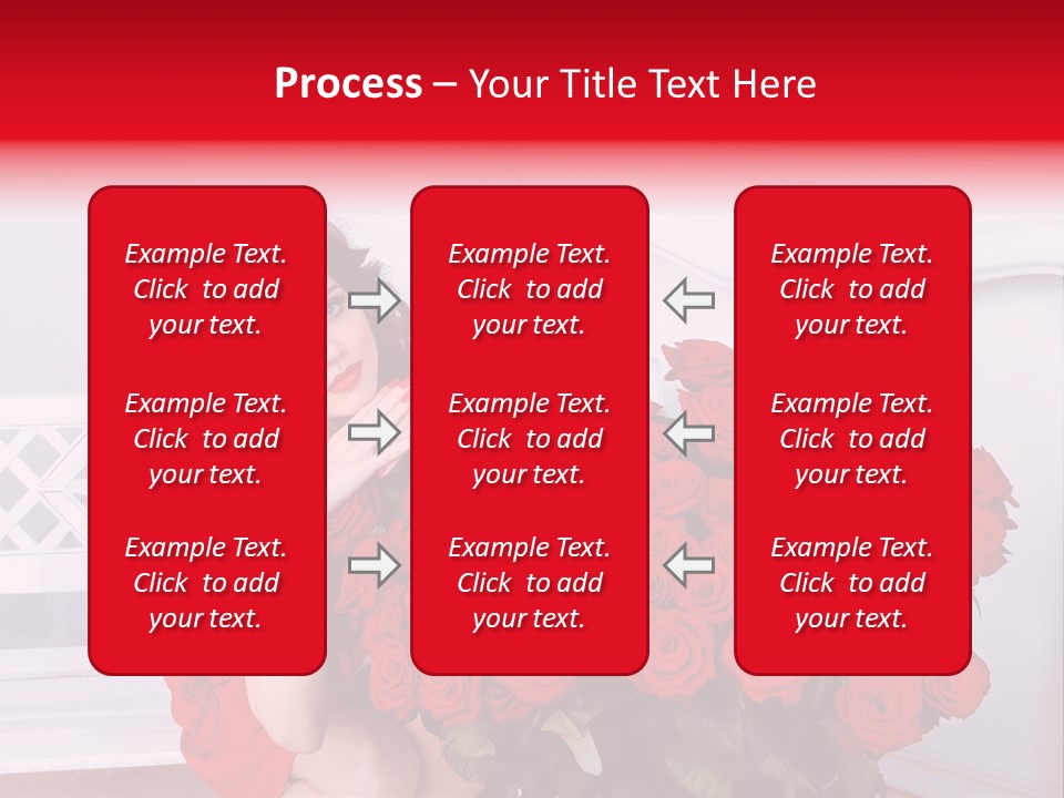 Bouquet Of Roses Attractive Portrait PowerPoint Template