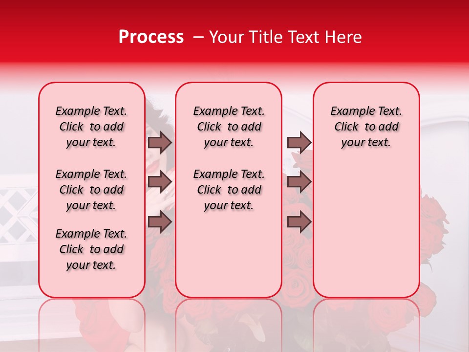 Bouquet Of Roses Attractive Portrait PowerPoint Template