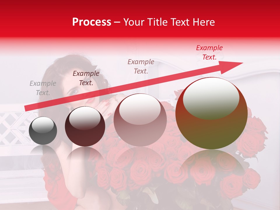 Bouquet Of Roses Attractive Portrait PowerPoint Template