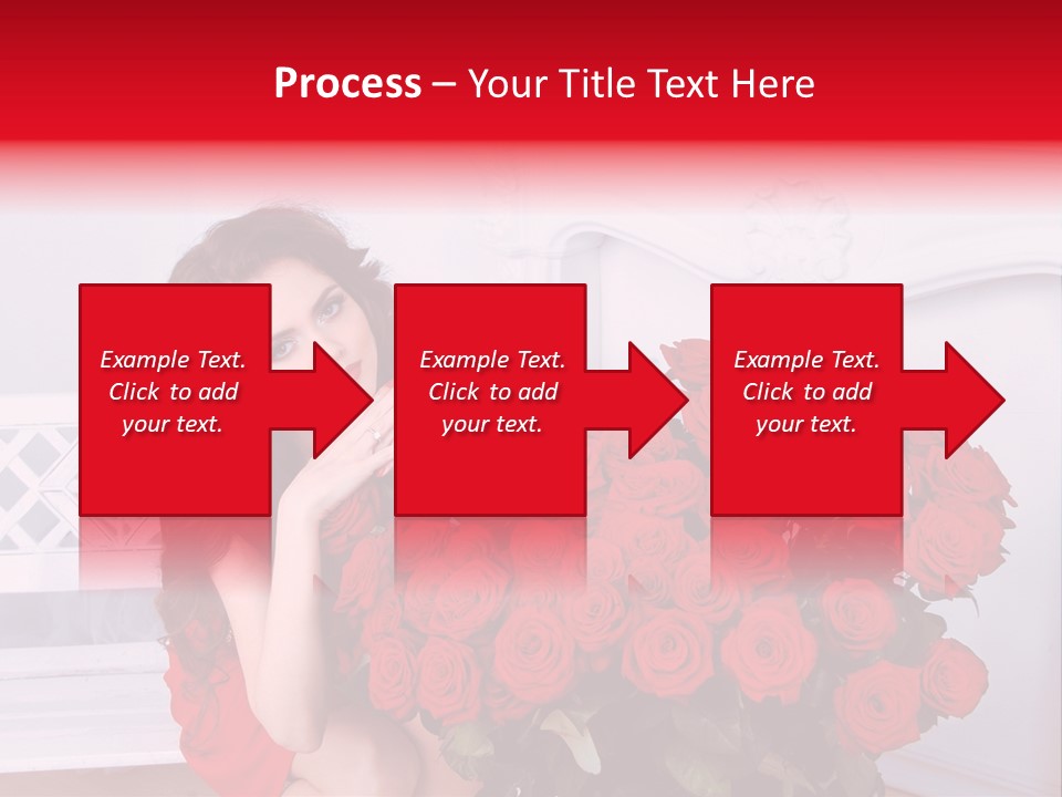 Bouquet Of Roses Attractive Portrait PowerPoint Template