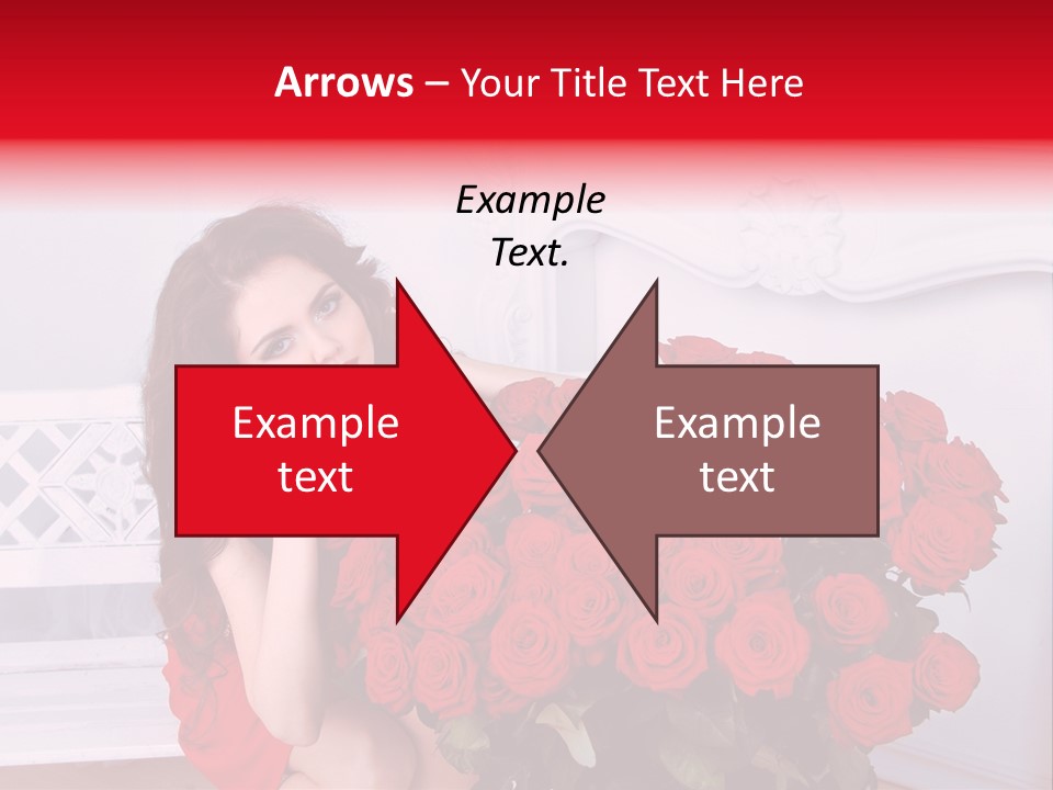 Bouquet Of Roses Attractive Portrait PowerPoint Template