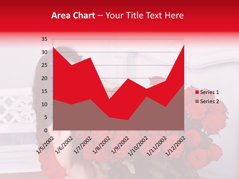 Bouquet Of Roses Attractive Portrait PowerPoint Template