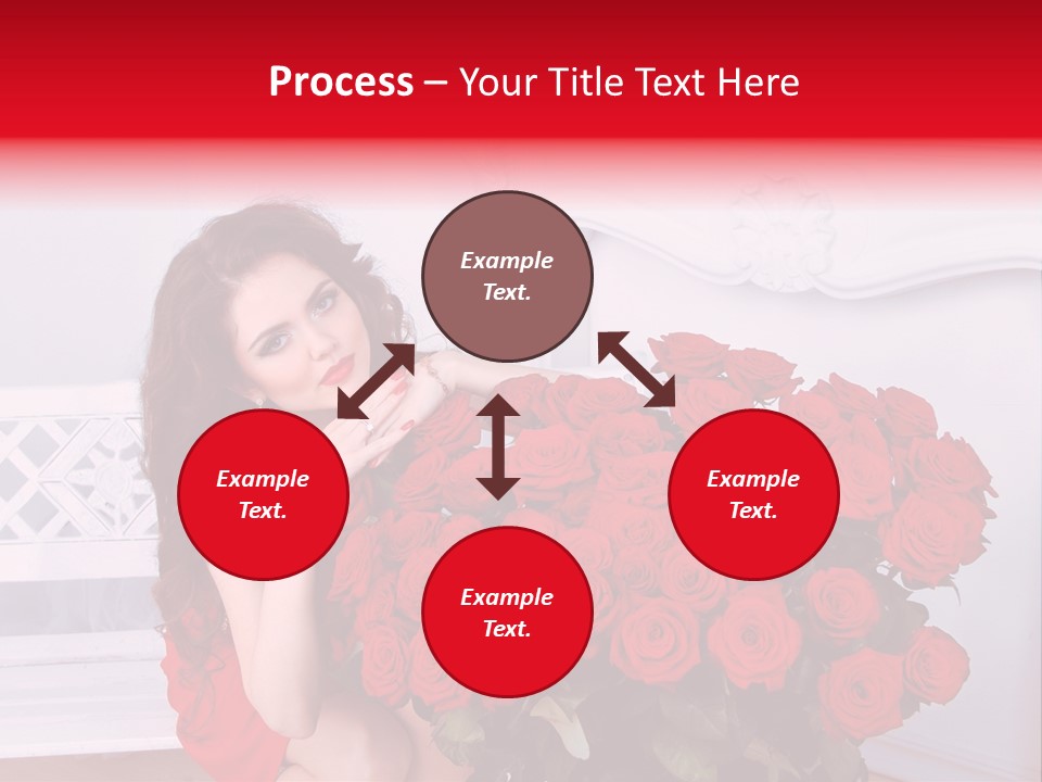 Bouquet Of Roses Attractive Portrait PowerPoint Template