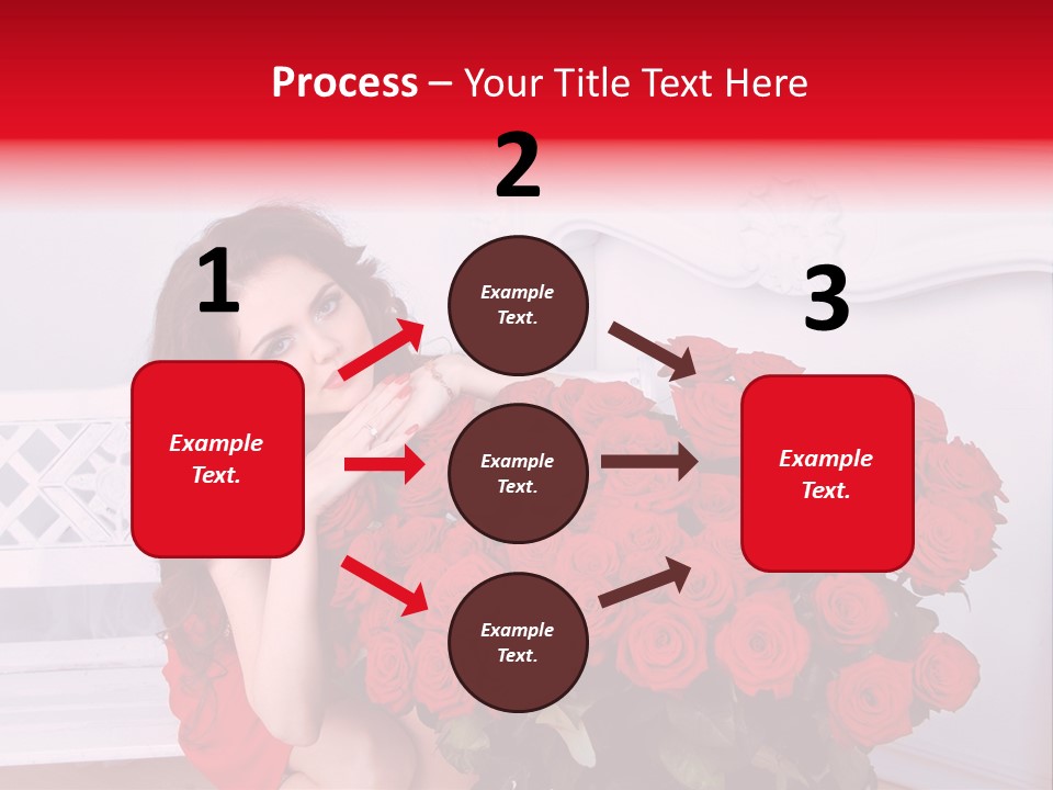 Bouquet Of Roses Attractive Portrait PowerPoint Template