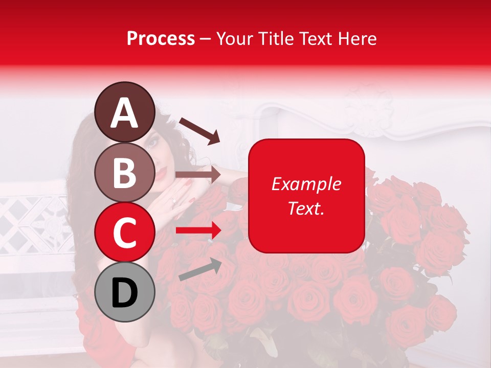 Bouquet Of Roses Attractive Portrait PowerPoint Template